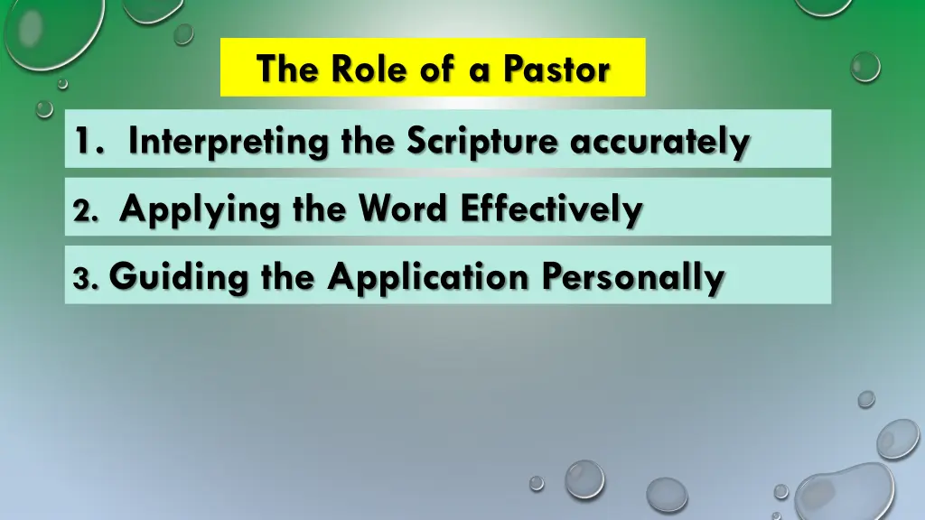 the role of a pastor 2