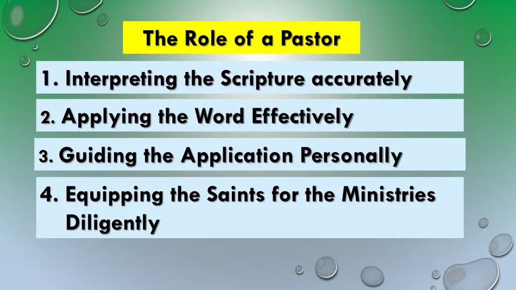 the role of a pastor 3