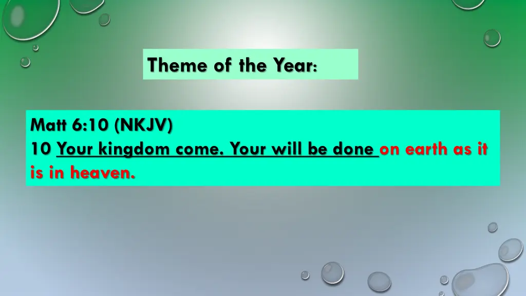 theme of the year 1