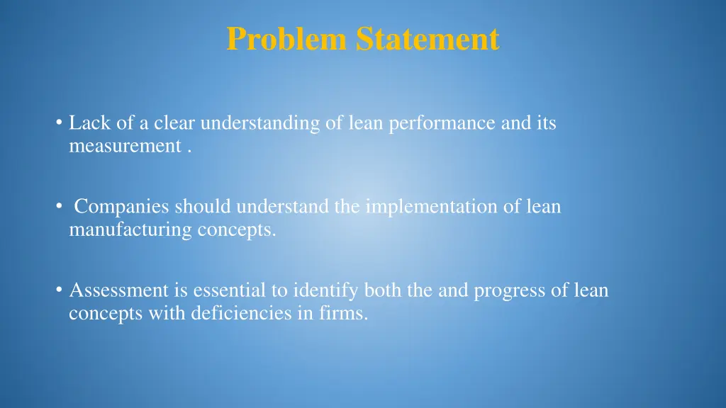 problem statement