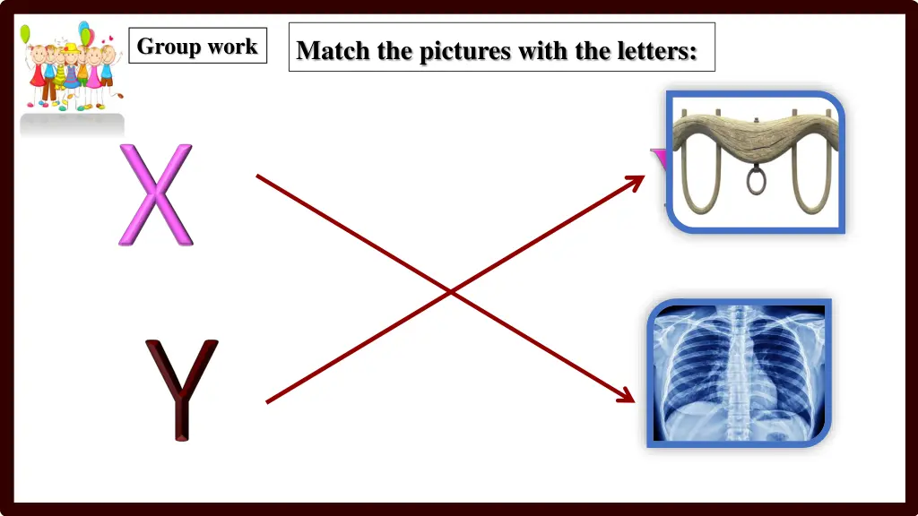 match the pictures with the letters