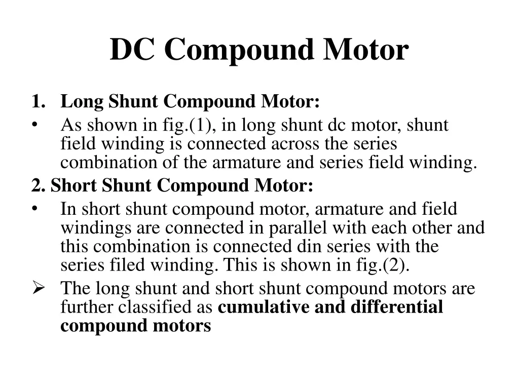 dc compound motor