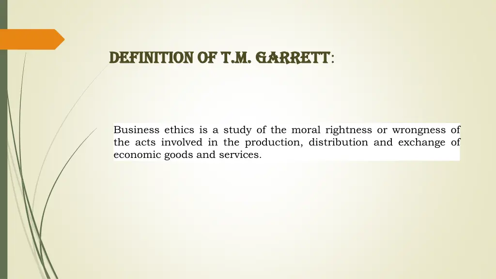 definition of t m garrett definition