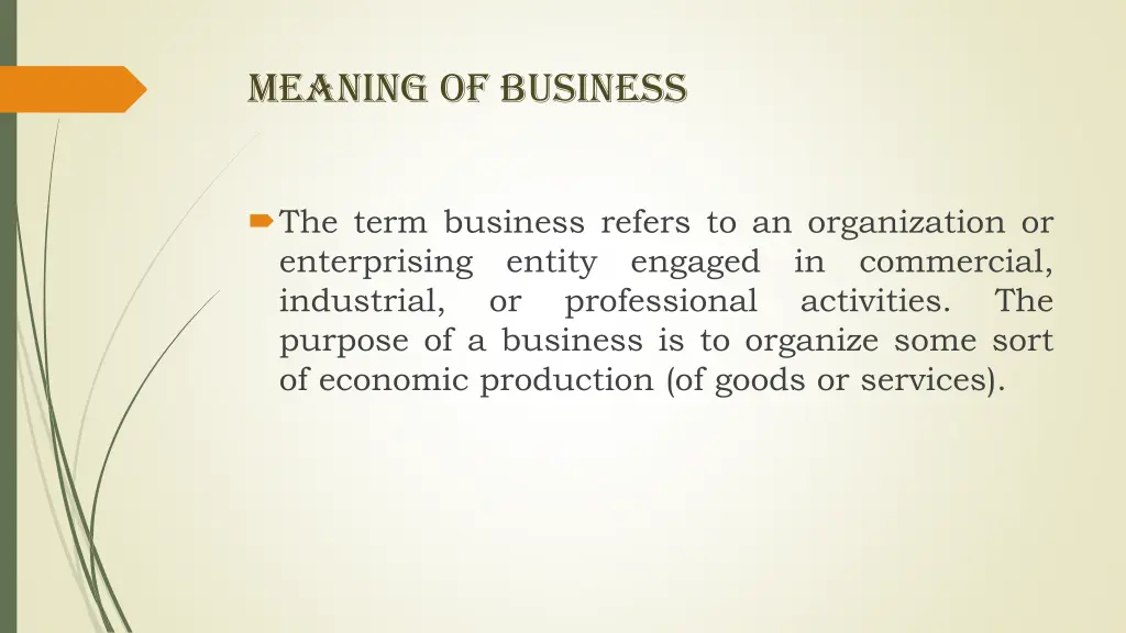 meaning of business