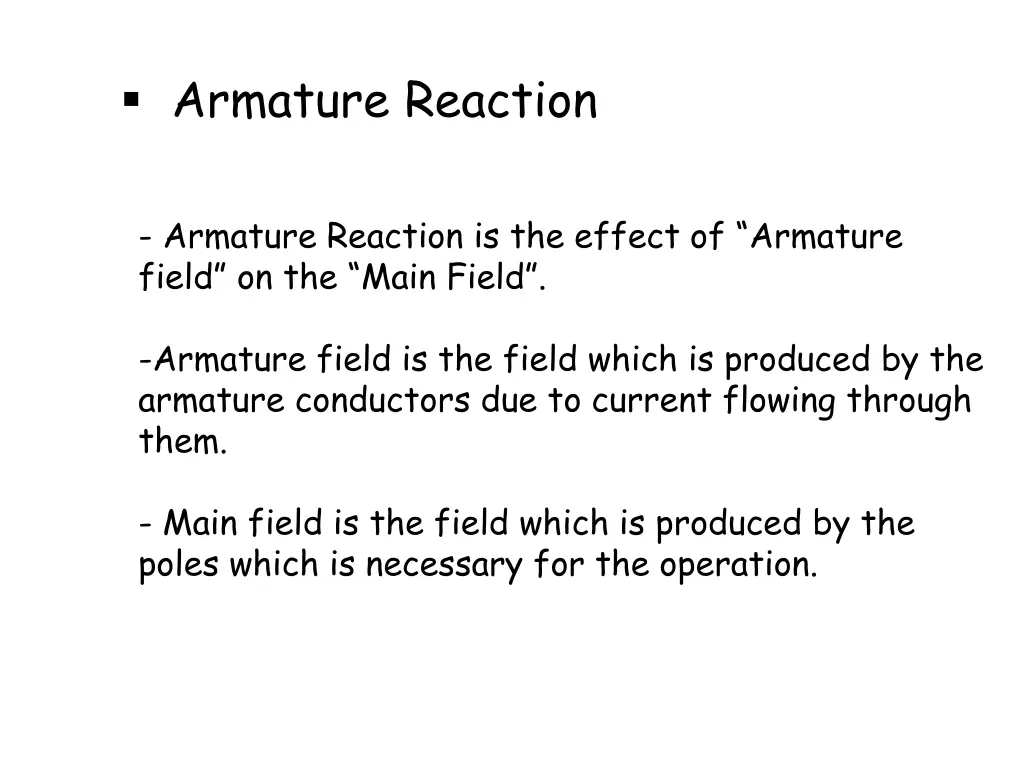 armature reaction