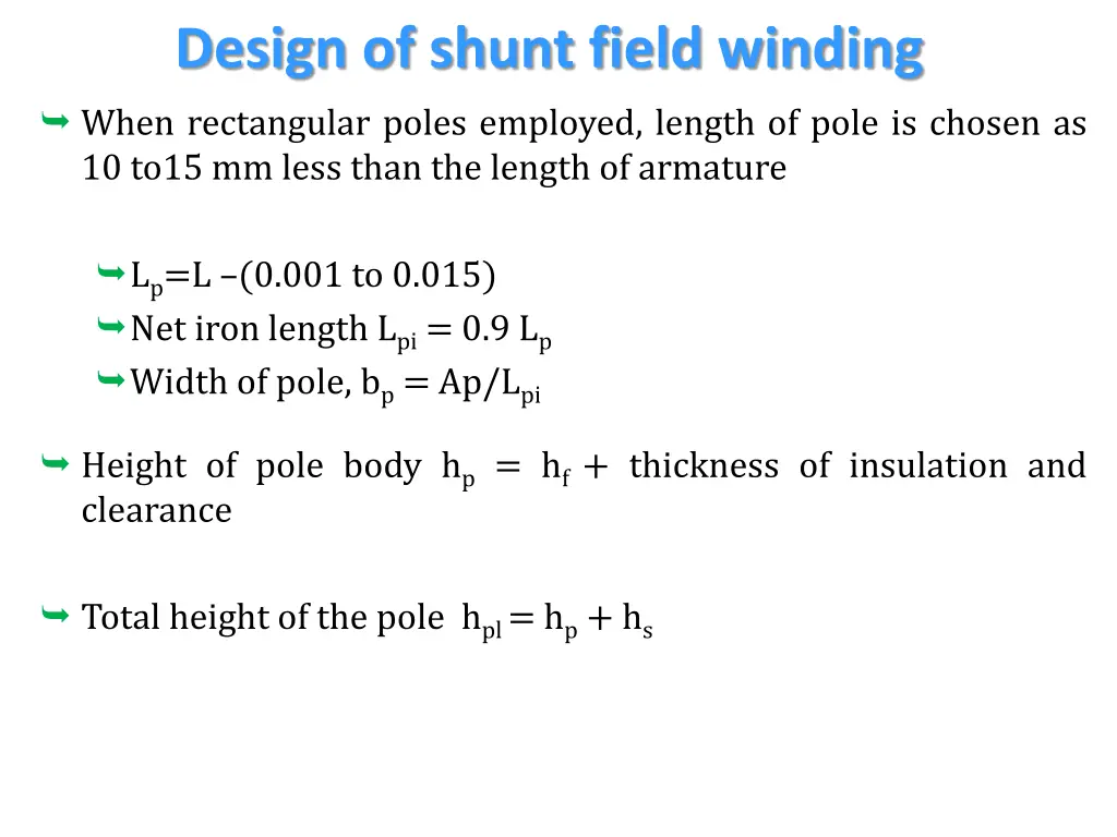 design of shunt field winding 2