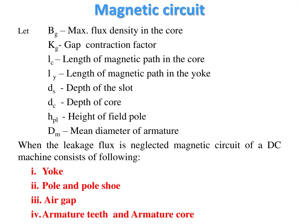 magnetic circuit 1