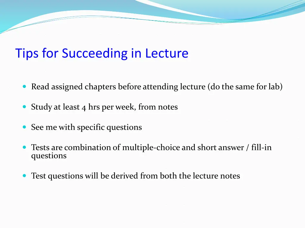 tips for succeeding in lecture