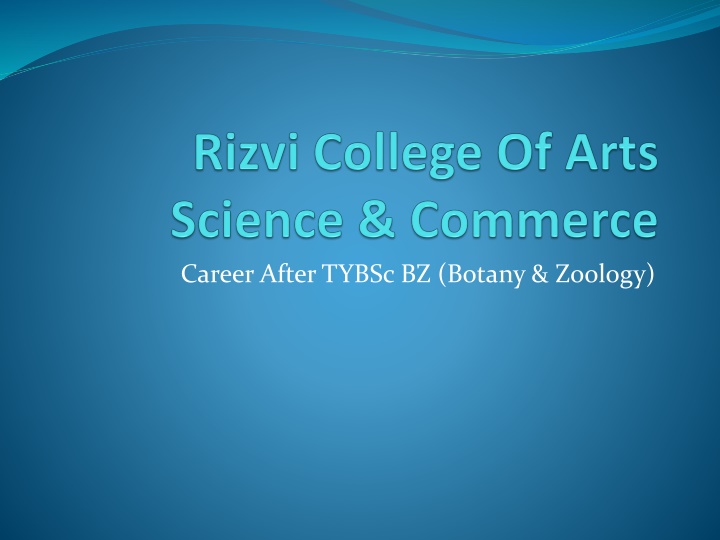 career after tybsc bz botany zoology