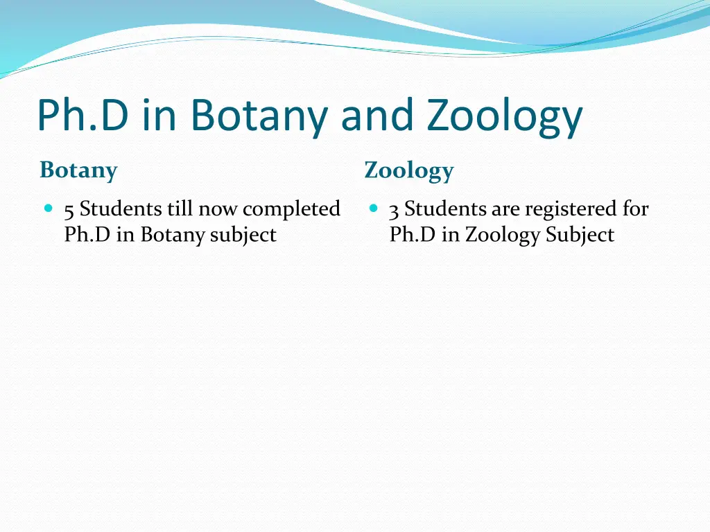 ph d in botany and zoology