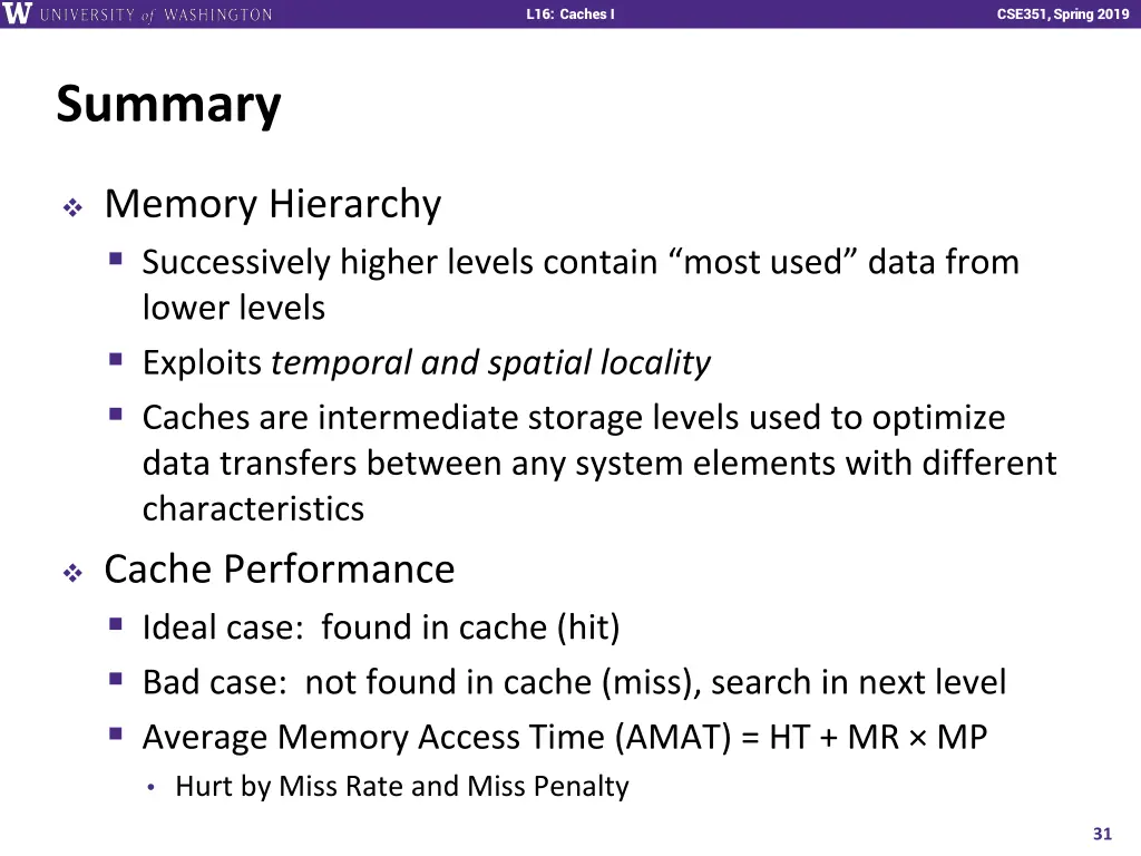 l16 caches i 30