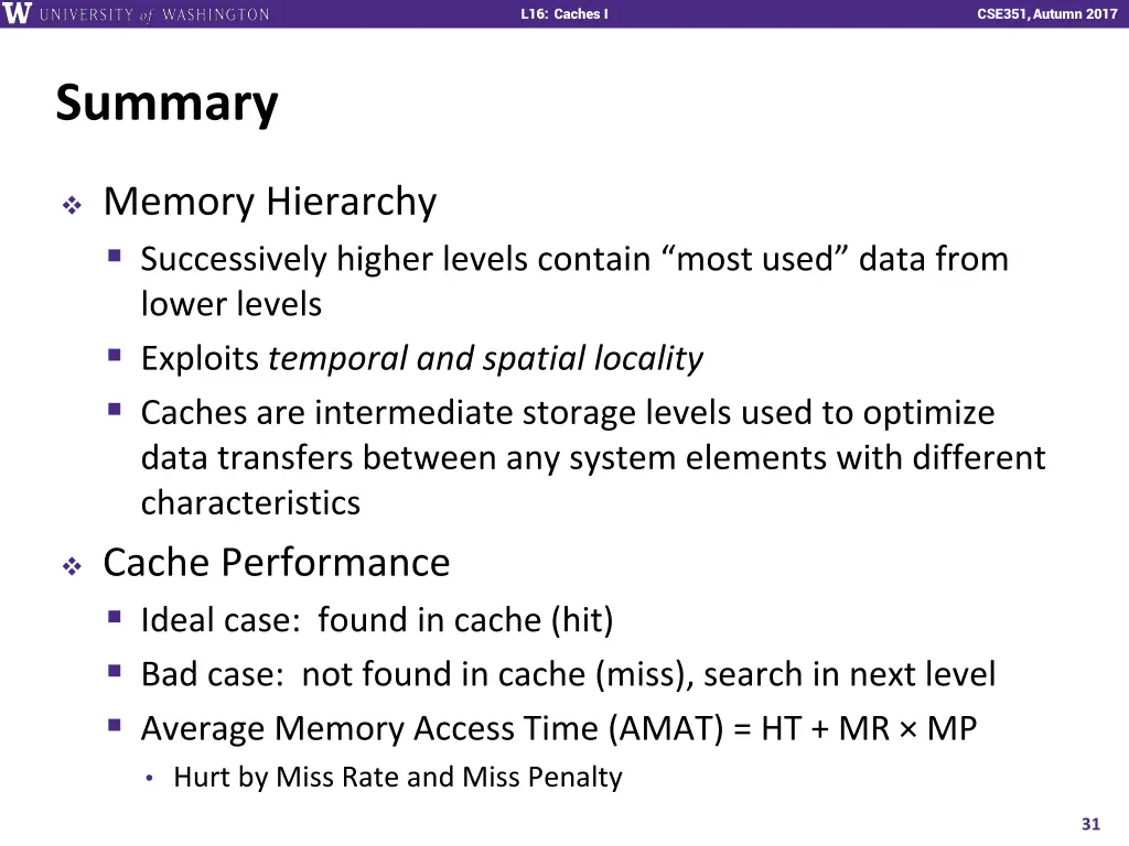 l16 caches i 30