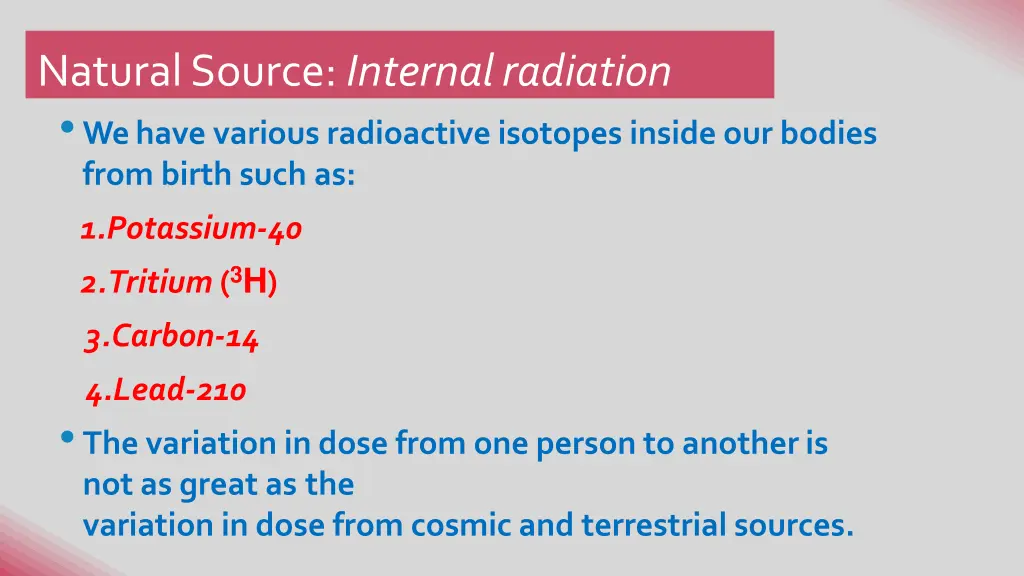 natural source internalradiation