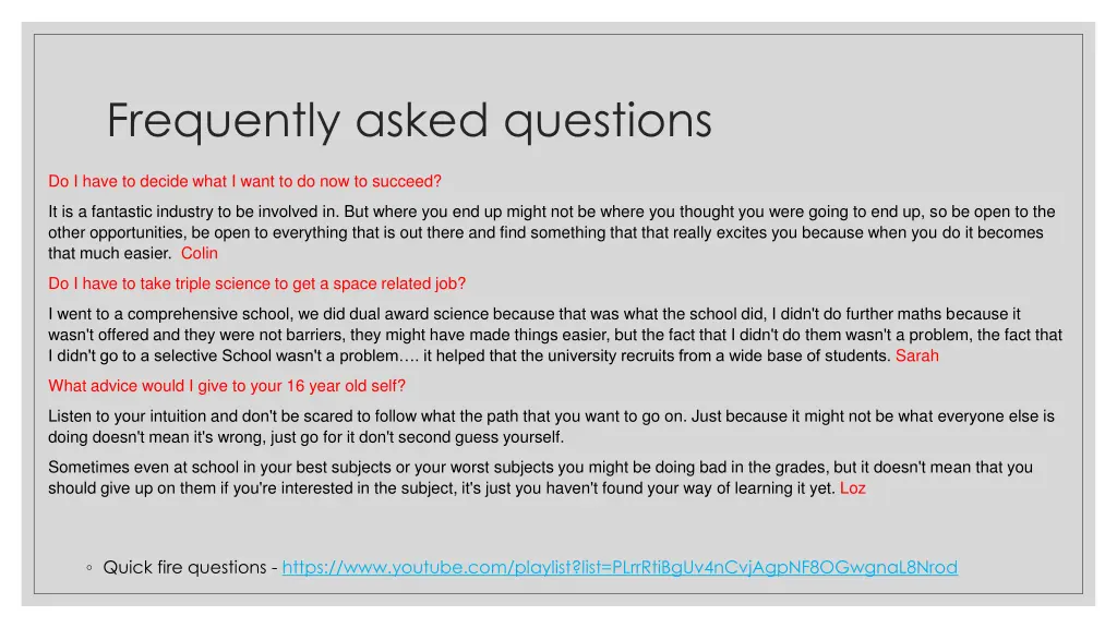 frequently asked questions 1