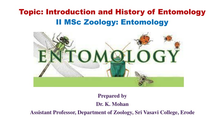 topic introduction and history of entomology