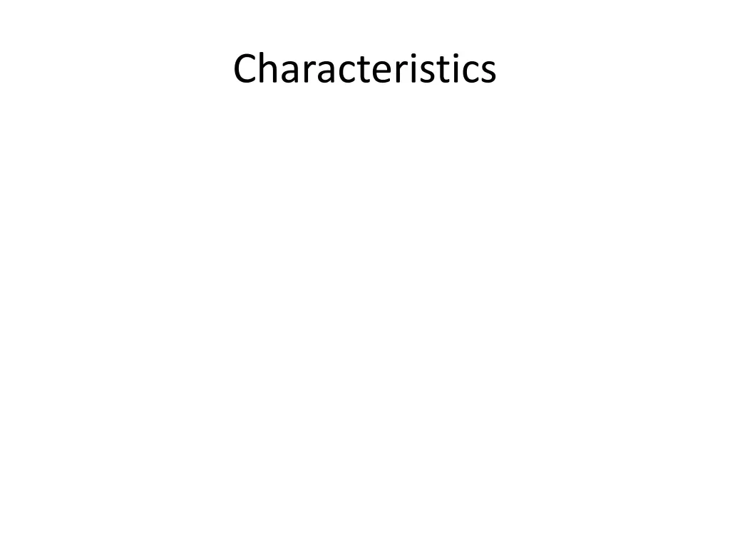 characteristics 1