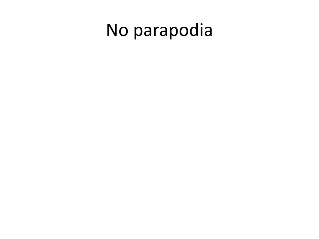 no parapodia