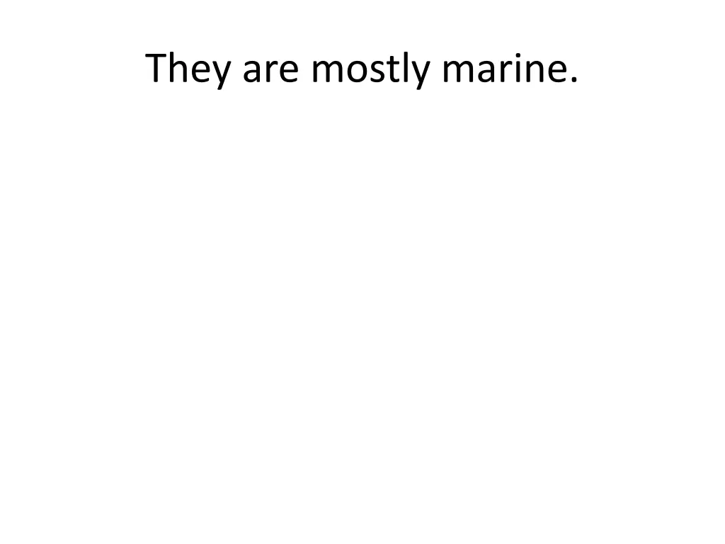 they are mostly marine