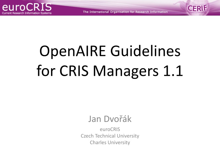 openaire guidelines for cris managers 1 1