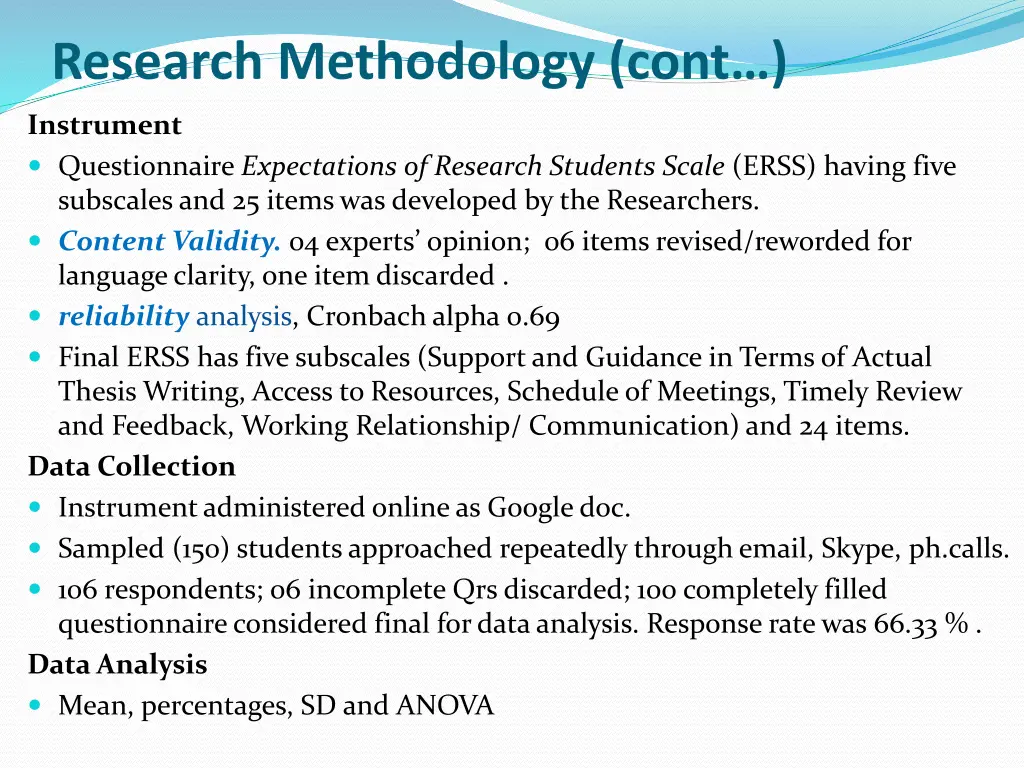 research methodology cont