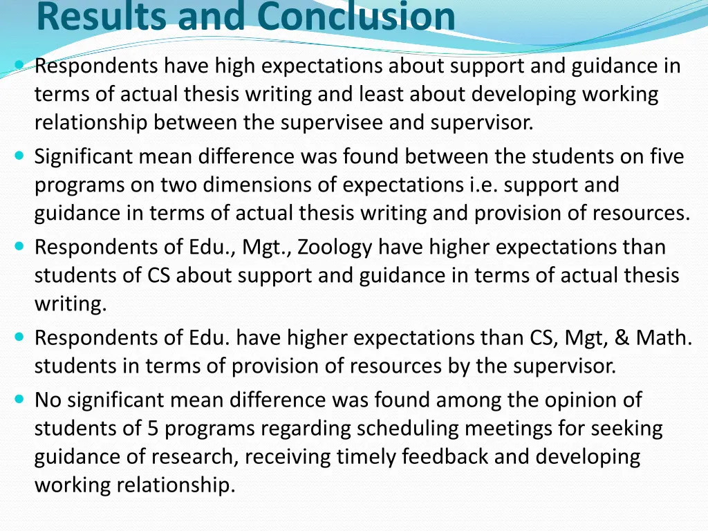 results and conclusion 1