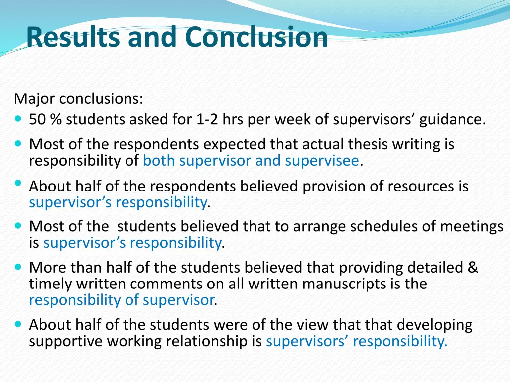 results and conclusion