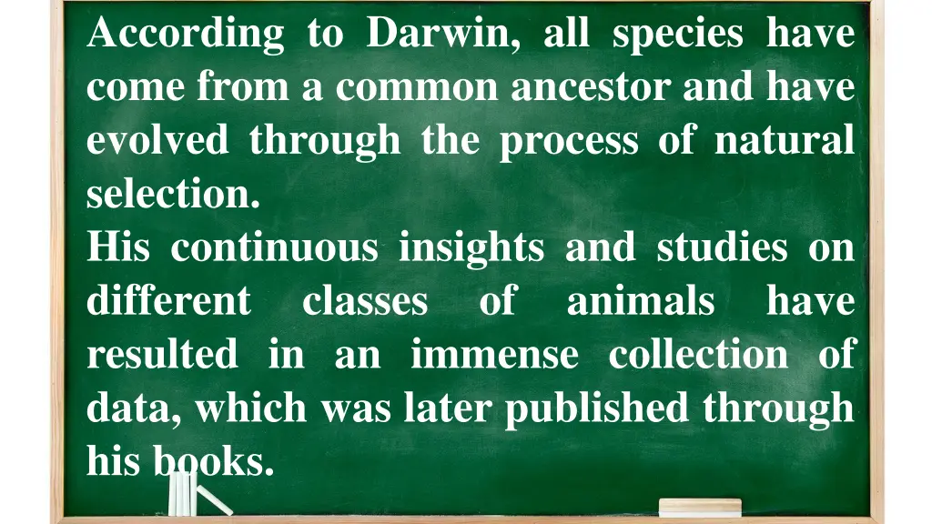 according to darwin all species have come from