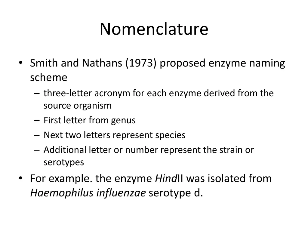 nomenclature