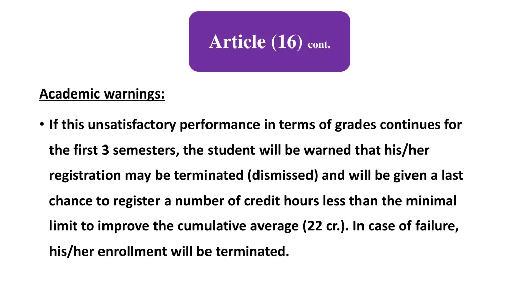 article 16 cont