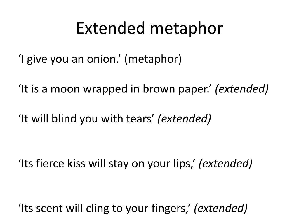 extended metaphor