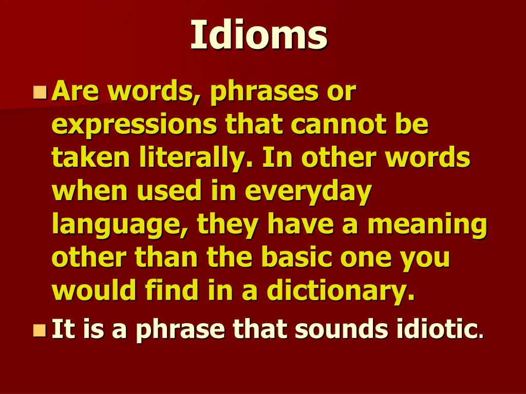 idioms