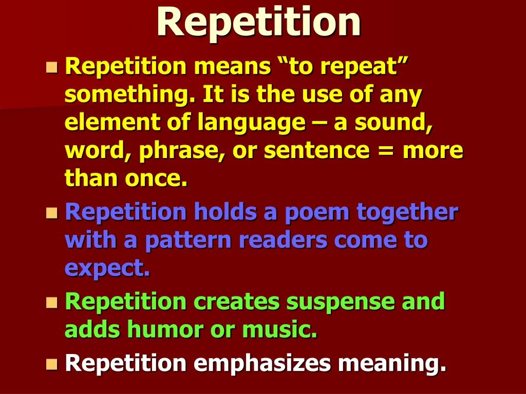 repetition