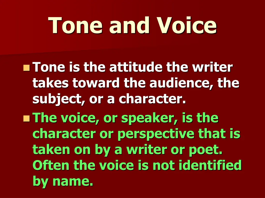 tone and voice