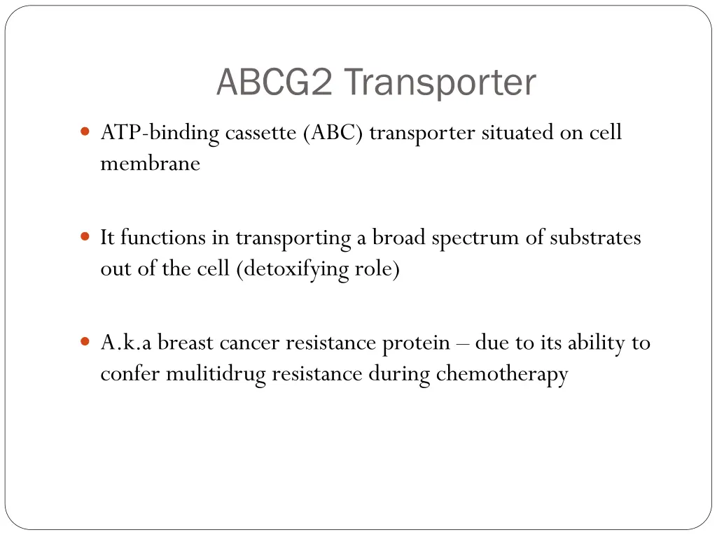 abcg2 transporter