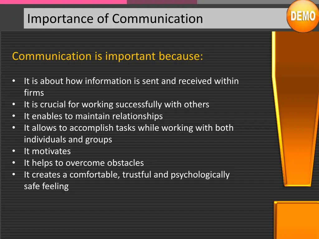 importance of communication