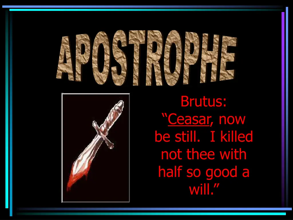 brutus ceasar now be still i killed not thee with