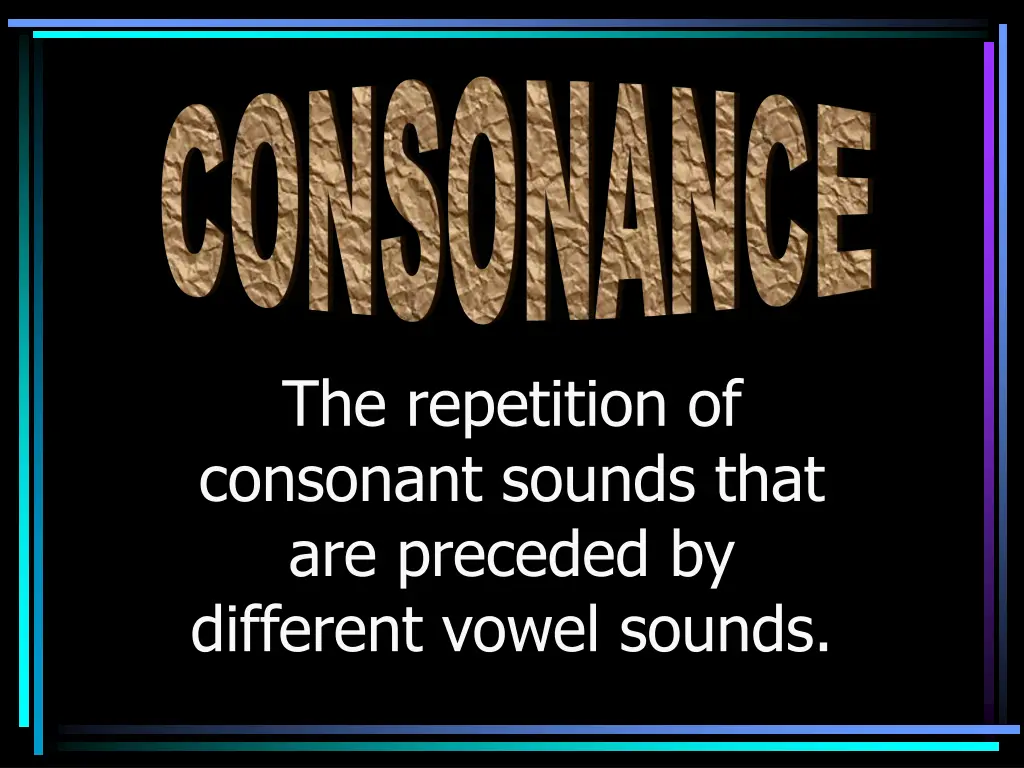 the repetition of consonant sounds that