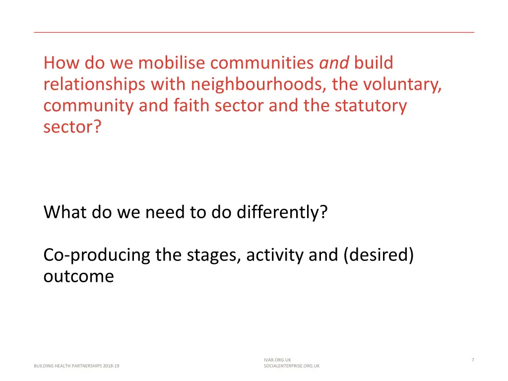 how do we mobilise communities and build