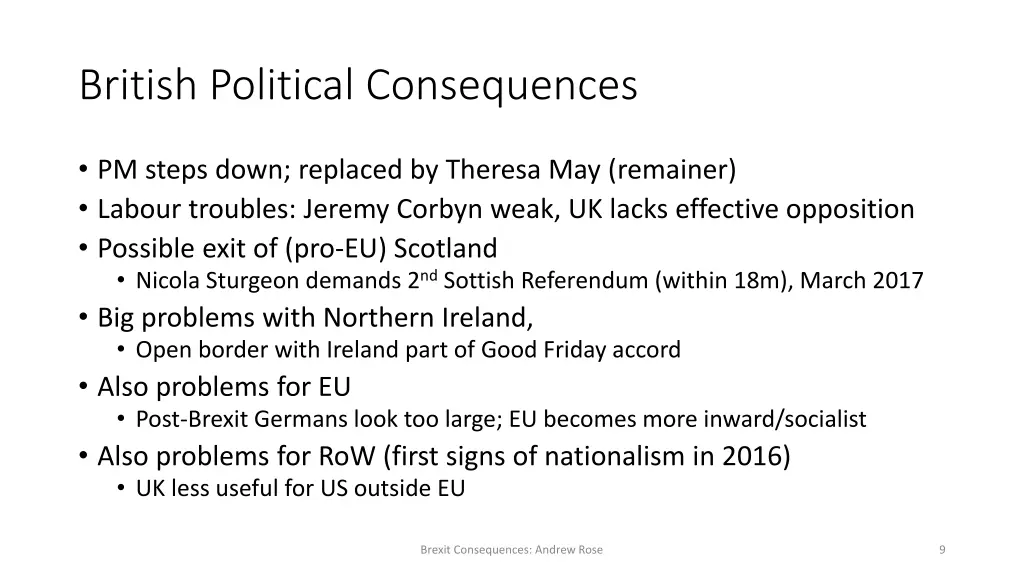 british political consequences