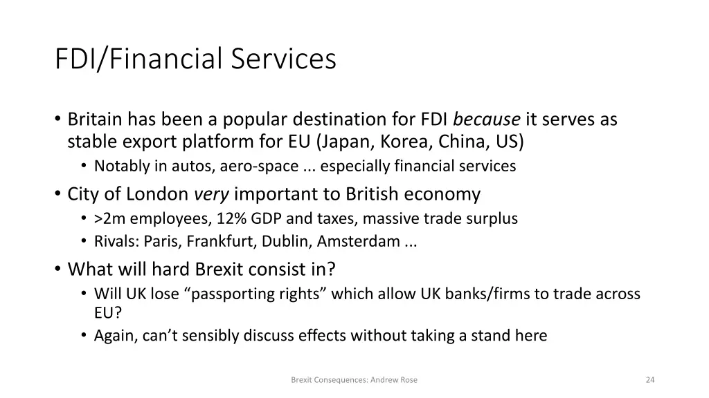 fdi financial services