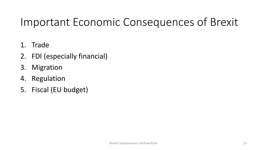 important economic consequences of brexit