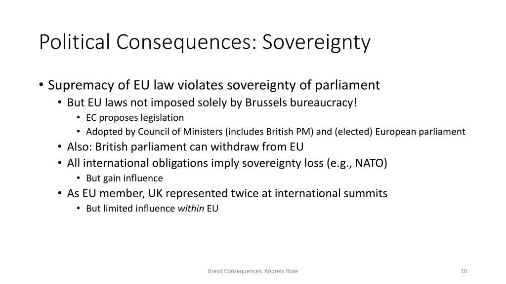 political consequences sovereignty