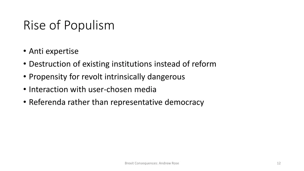 rise of populism