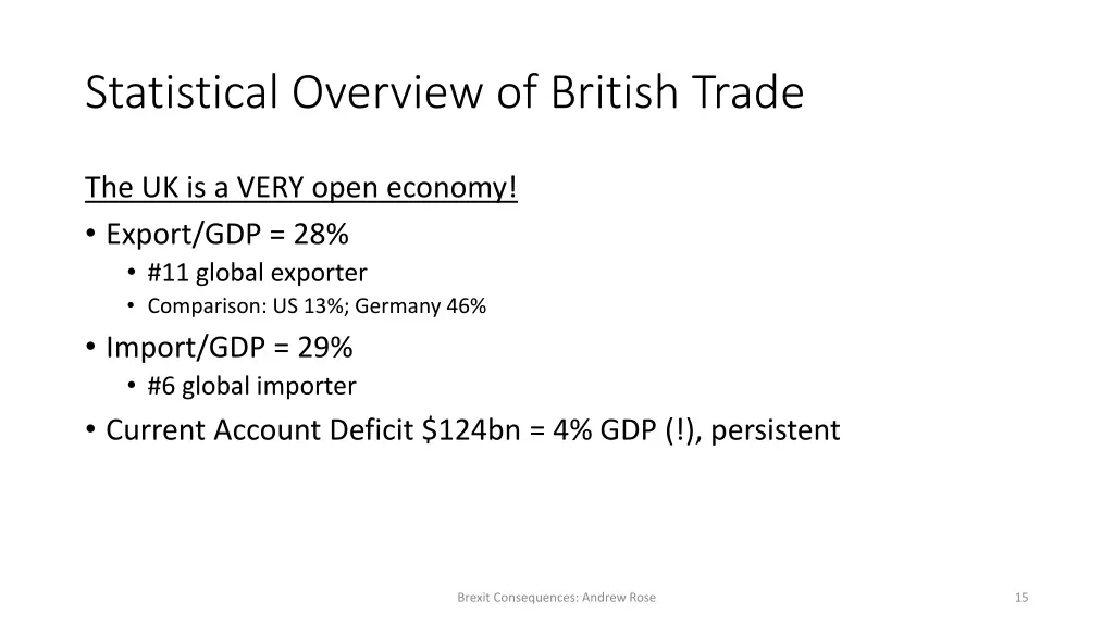 statistical overview of british trade