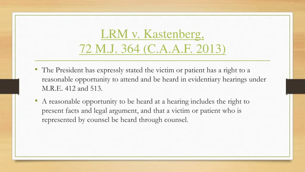 lrm v kastenberg 72 m j 364 c a a f 2013