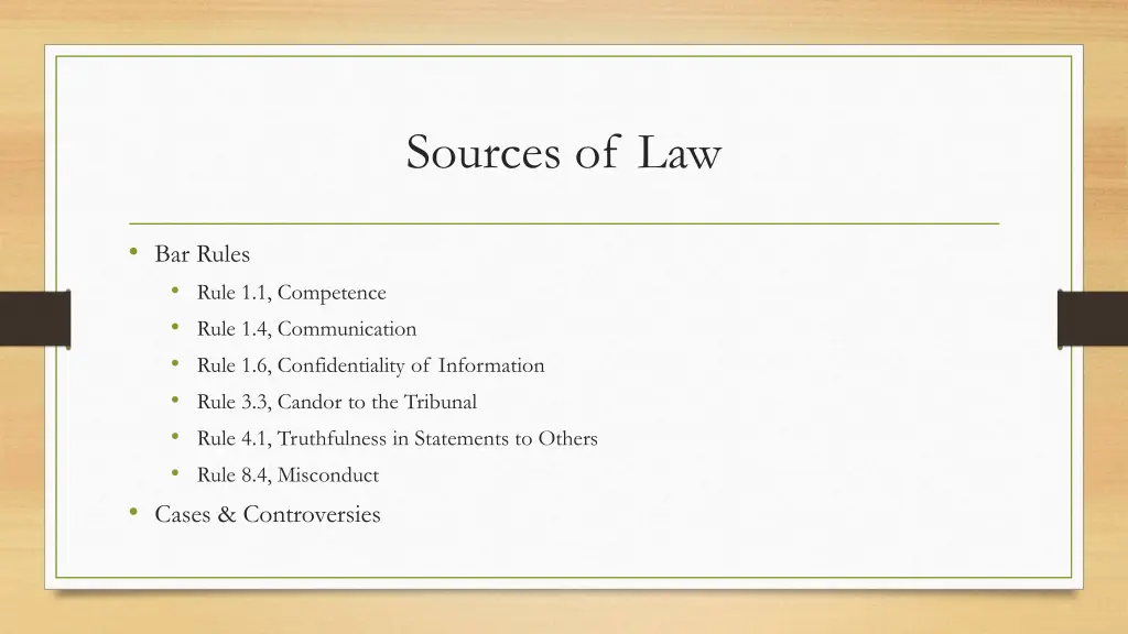 sources of law