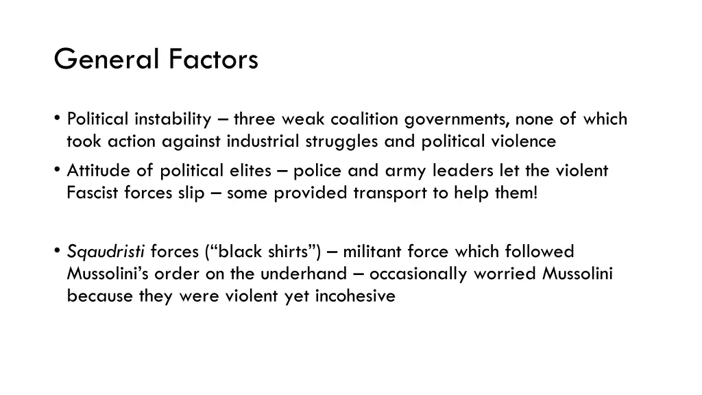 general factors