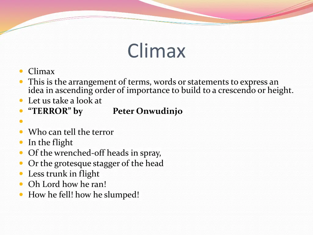 climax