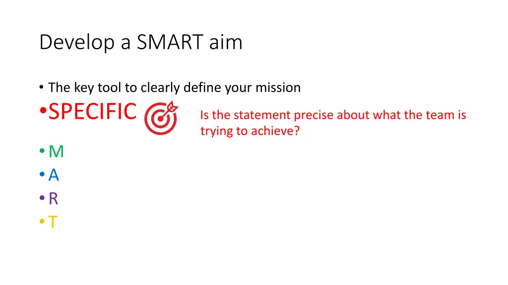 develop a smart aim