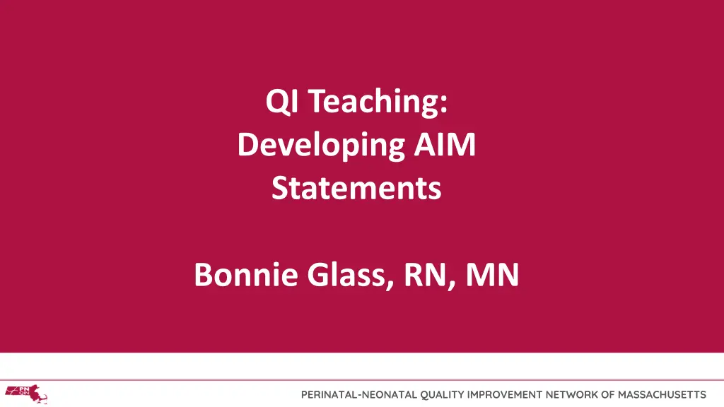 qi teaching developing aim statements